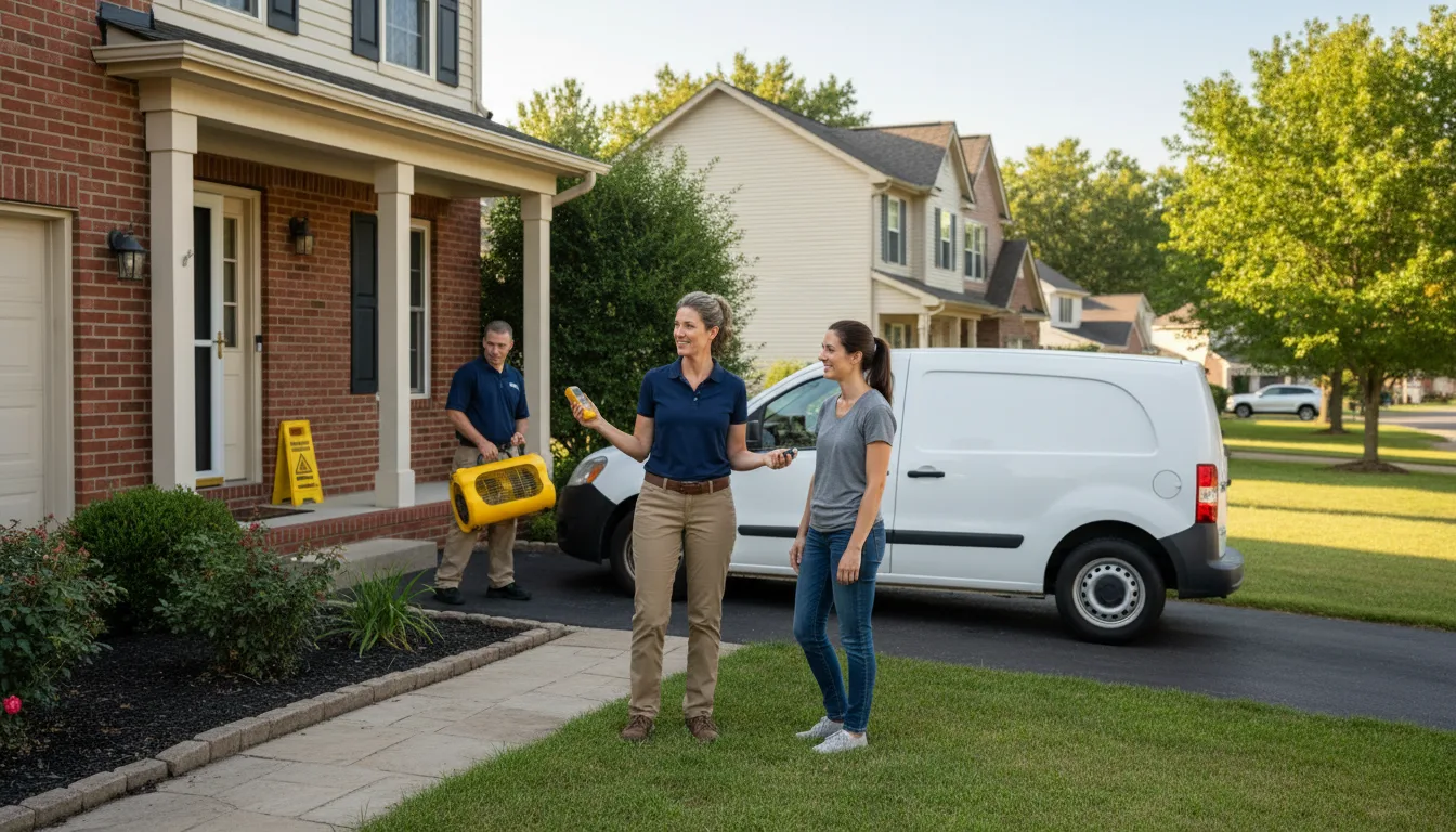 Residential water damage restoration in Leland, MS